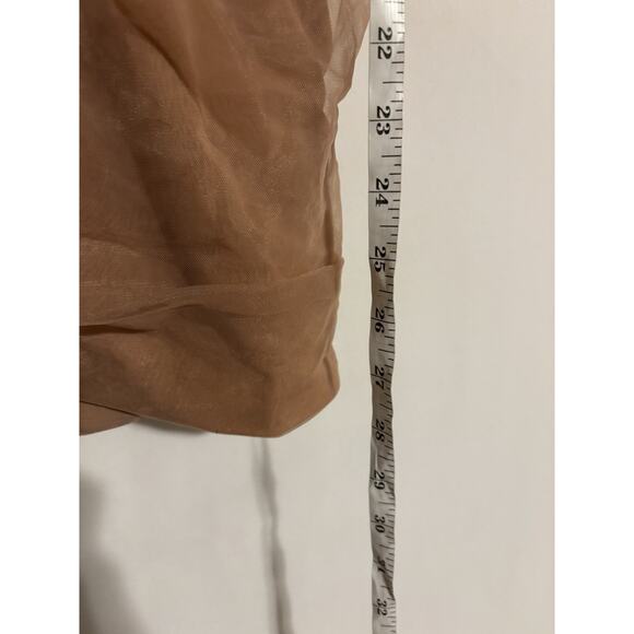 House of CB Pink Blush Mesh Dress Large Mini Bodycon Strapless Corest Bustier - Picture 9 of 12